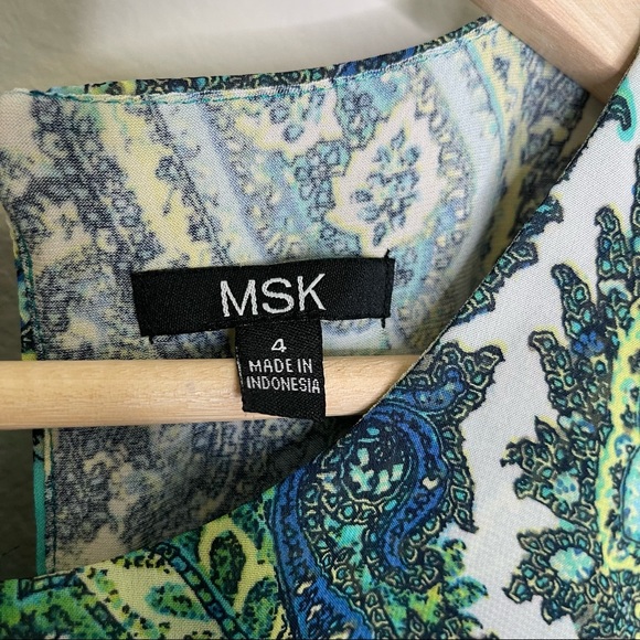 MSK sleeveless paisley print dress - Picture 9 of 9
